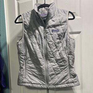 Patagonia Light Gray Nanopuff Quilted Vest
